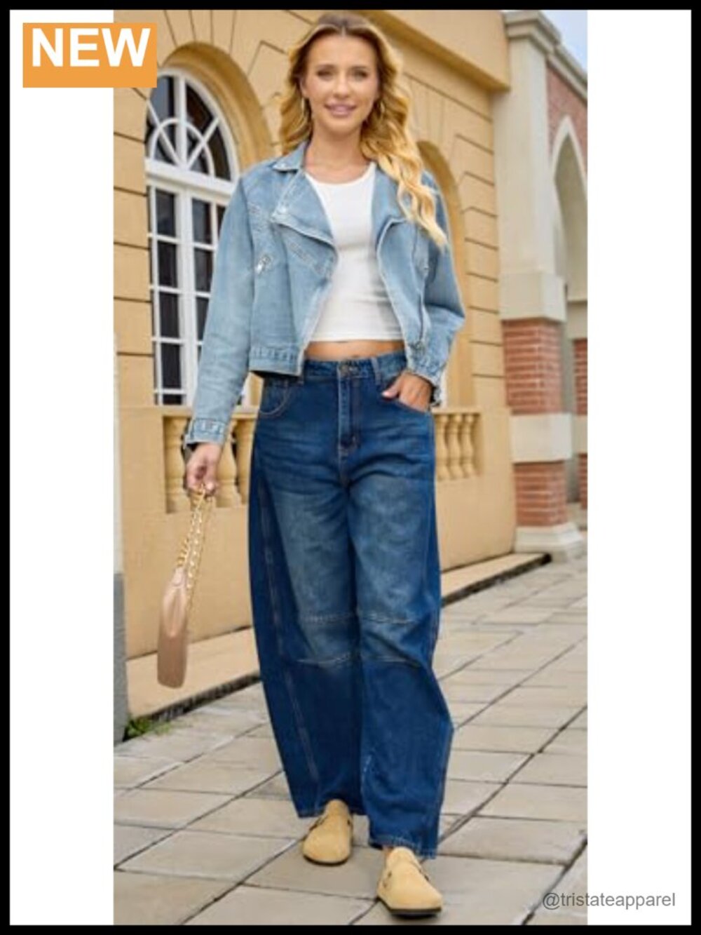 Wide Leg Mid Rise Baggy Boyfriend Jeans Y2k Denim Ankle Pants - Picture 4 of 6